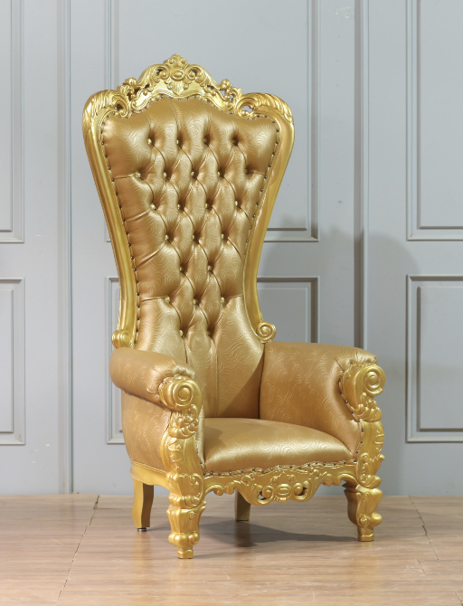 King Chair Luxus Gold Flower