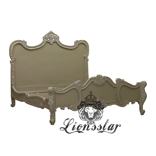 Massivholz Louis Bett Creme