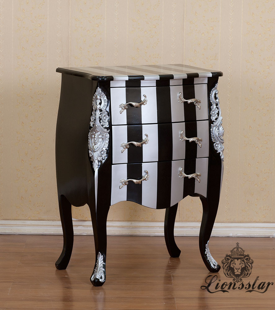Nachtschrank Barock Streifen Nachtschrank Barock Streifen