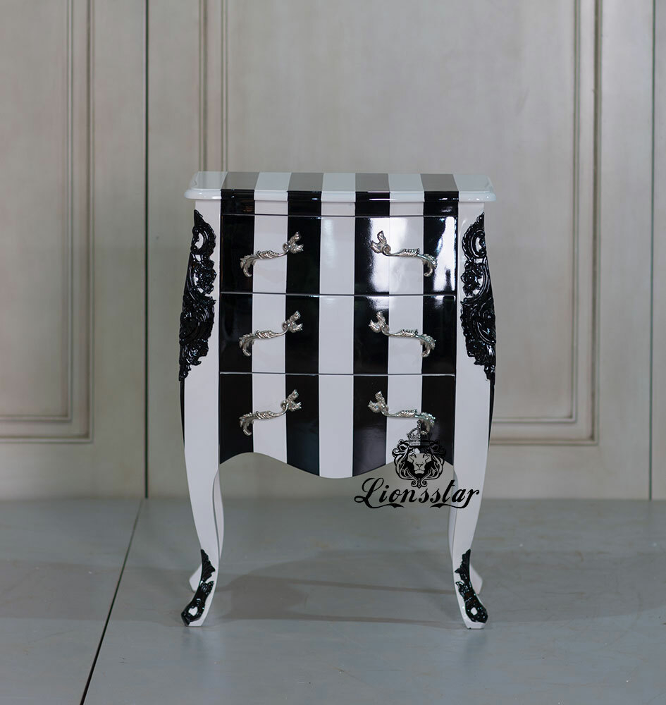 Nachtschrank Barock Streifen Nachtschrank Barock Streifen