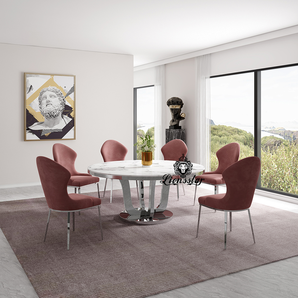 Designer Esstisch Silver Lotus