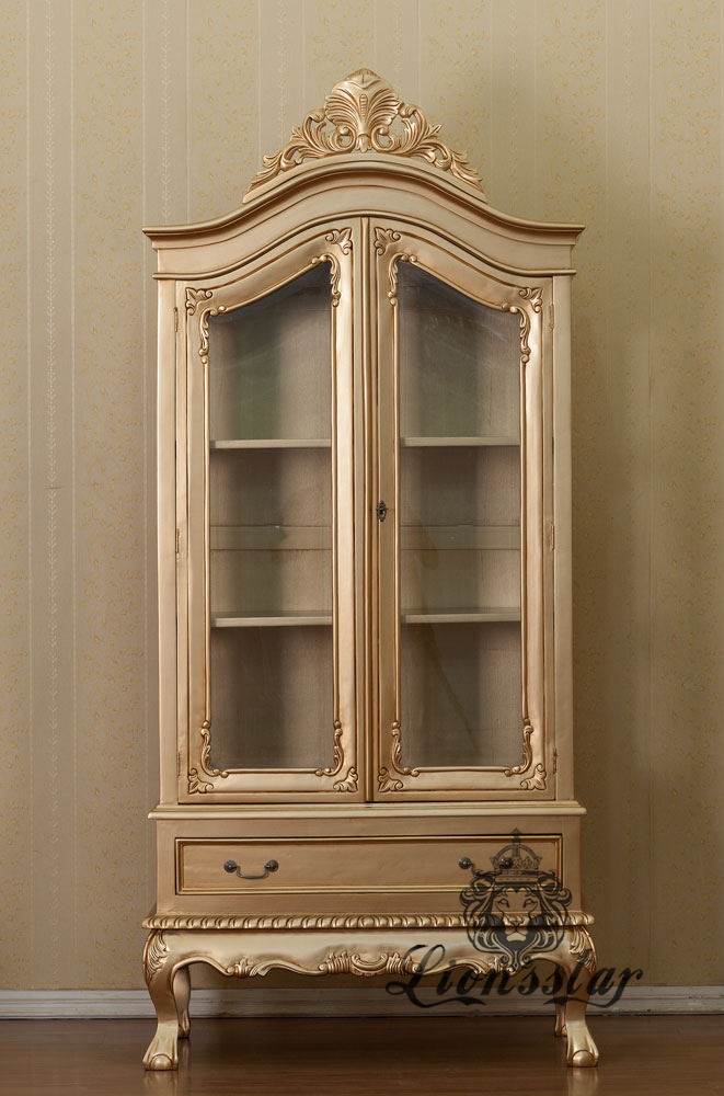 Barockstil Vitrine Gold