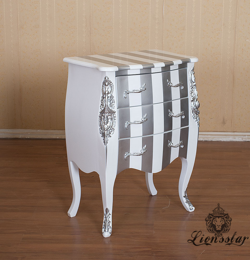Nachtschrank Barock Streifen Nachtschrank Barock Streifen