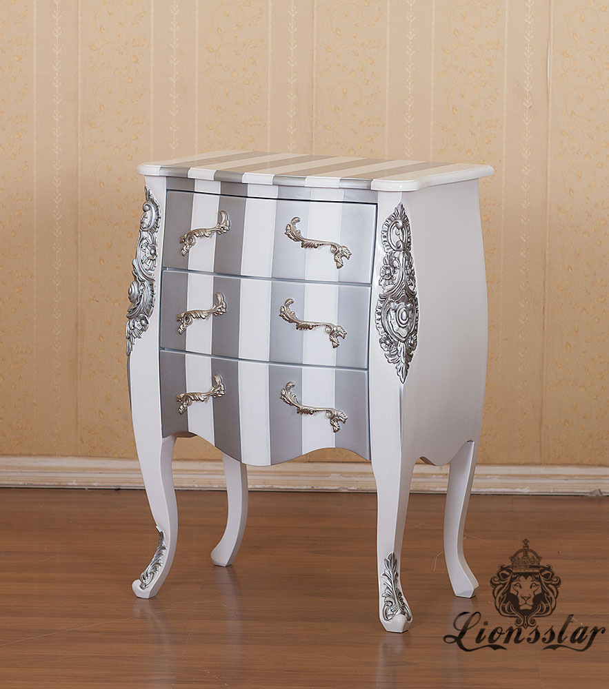 Nachtschrank Barock Streifen Nachtschrank Barock Streifen