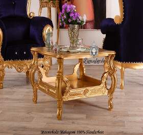 Handgefertiger Couchtisch Rokoko Gold Handgefertiger Couchtisch Rokoko Gold