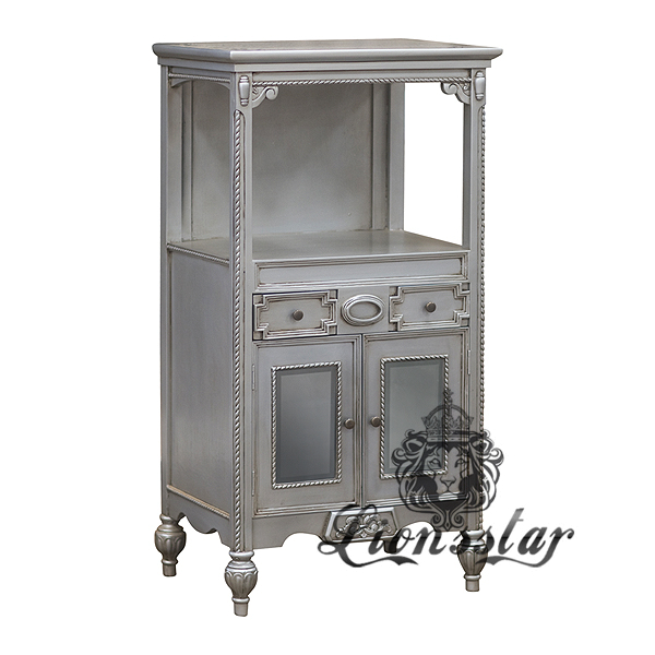 Massivholz Vitrine Shabby Chic