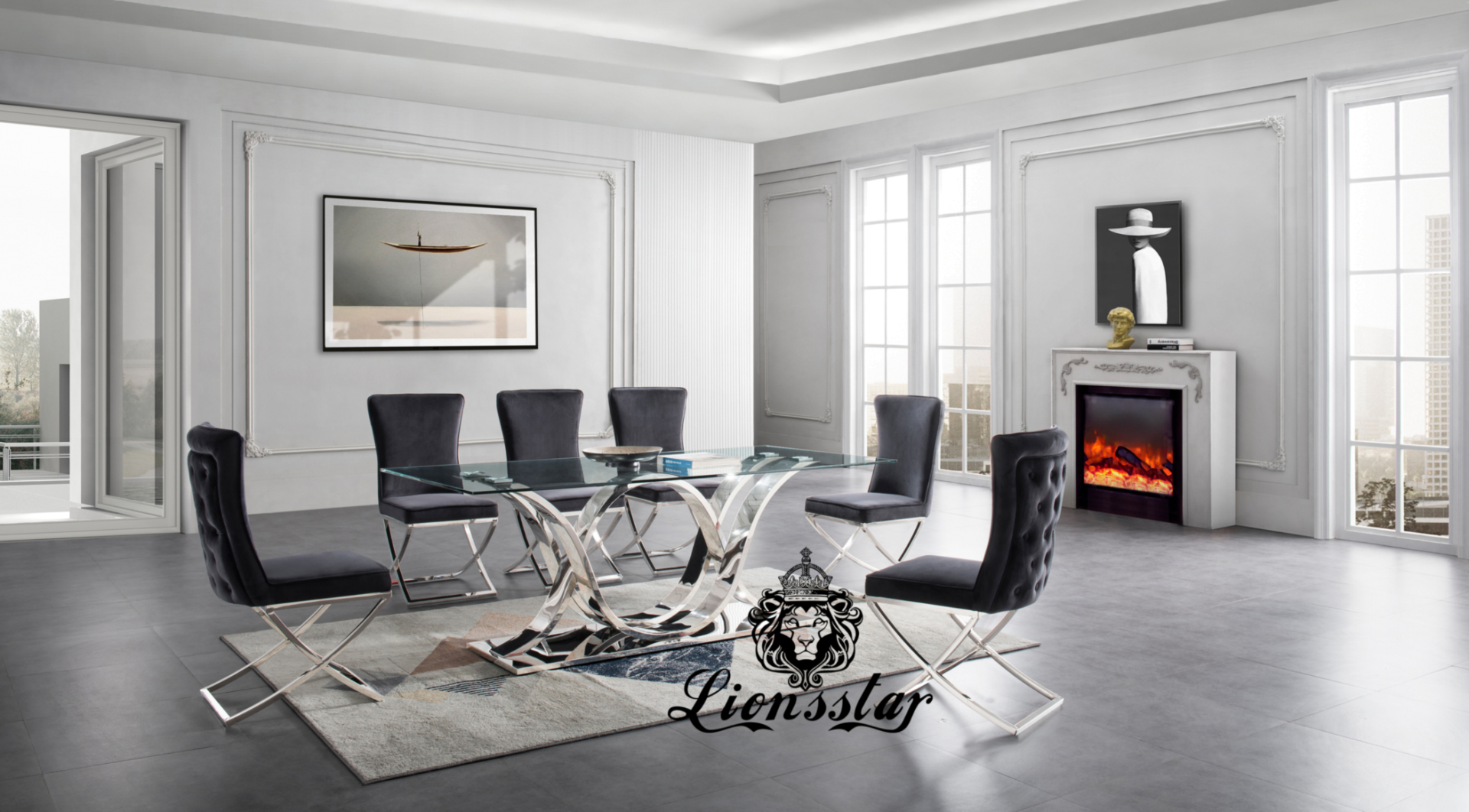 Luxus Esstisch Set Light Loft Design Luxus Esstisch Set Light Loft Design
