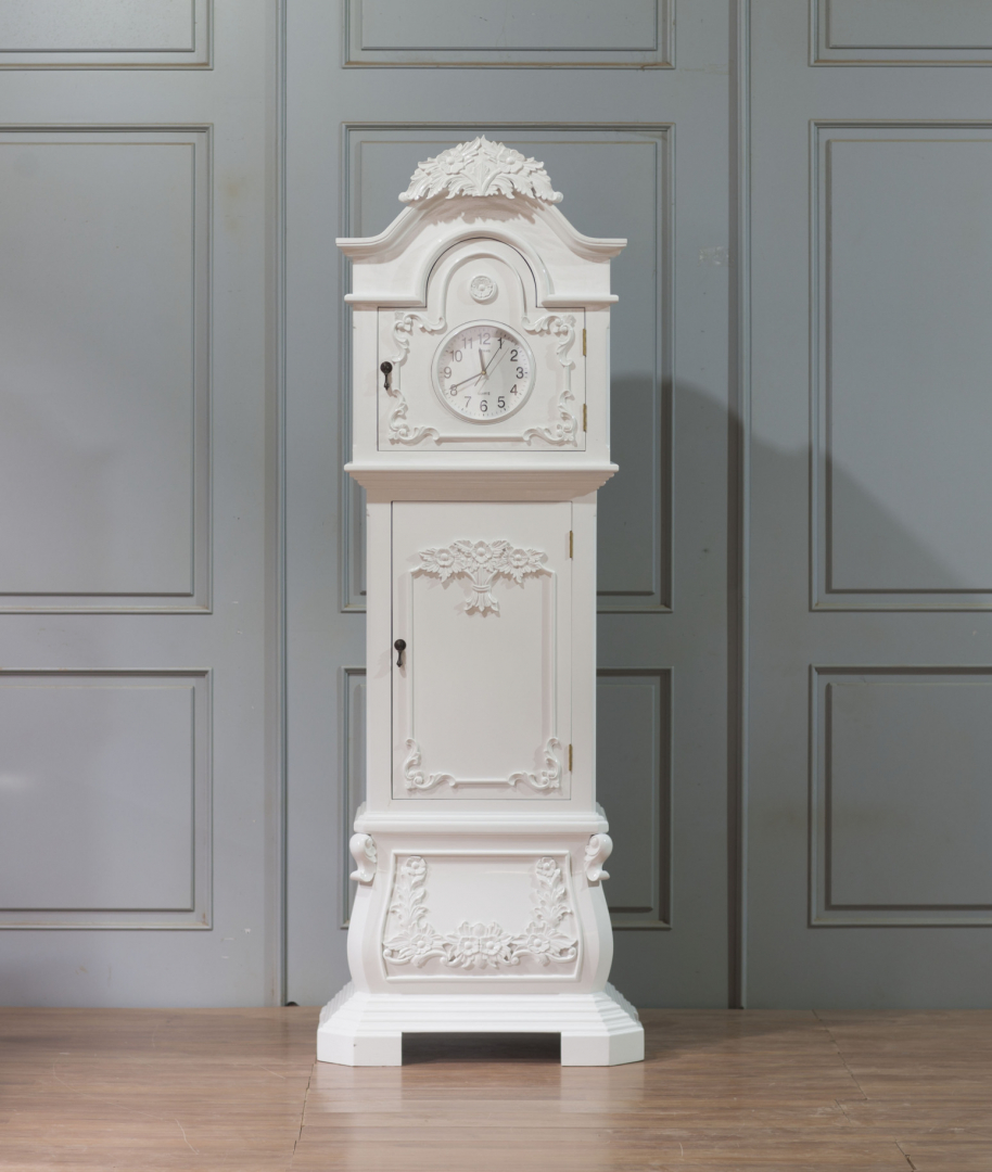 Standuhr Shabby White 