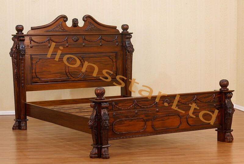 Empire Bett Massivholz-Mahagoni Empire Bett Massivholz-Mahagoni