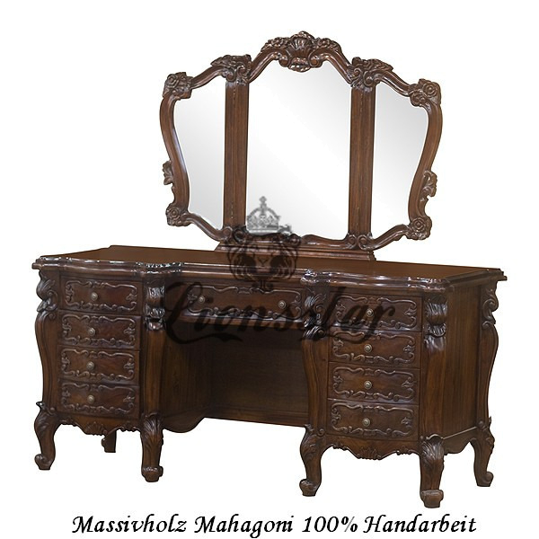 Spiegelkommode Barock Mahagoni Holz Sk.125