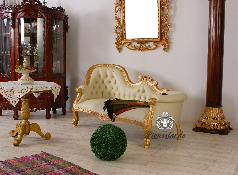 Recamiere Gold-Creme Rococostil