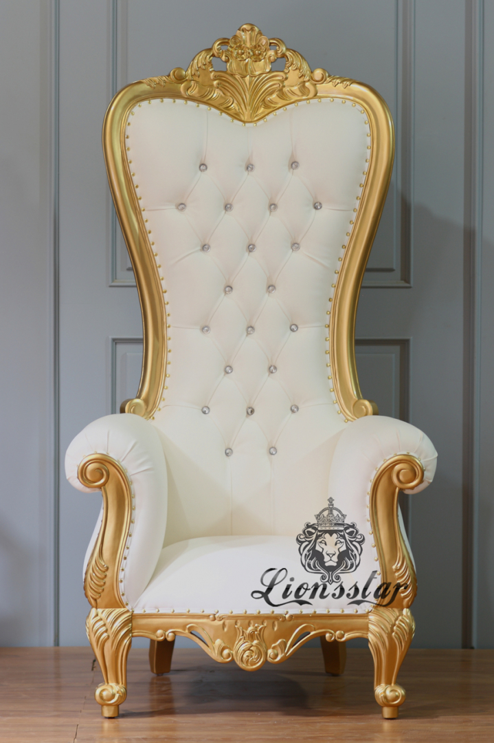 King Chair Weiss Gold 