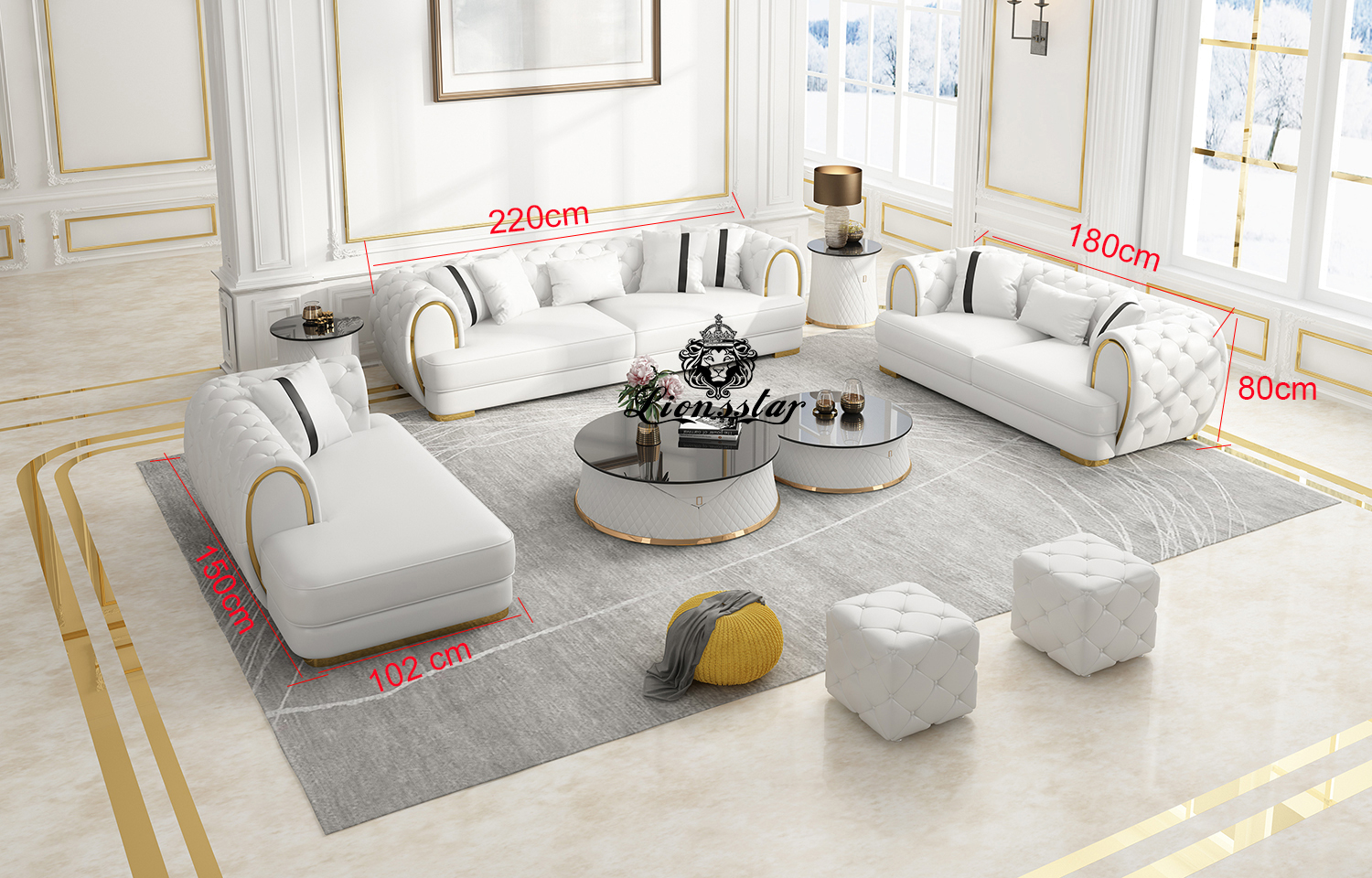 Designercouchtisch Bogen