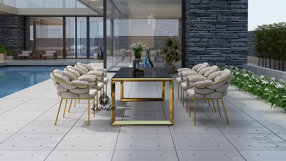 Luxus Designer Esstisch Modern Wafe