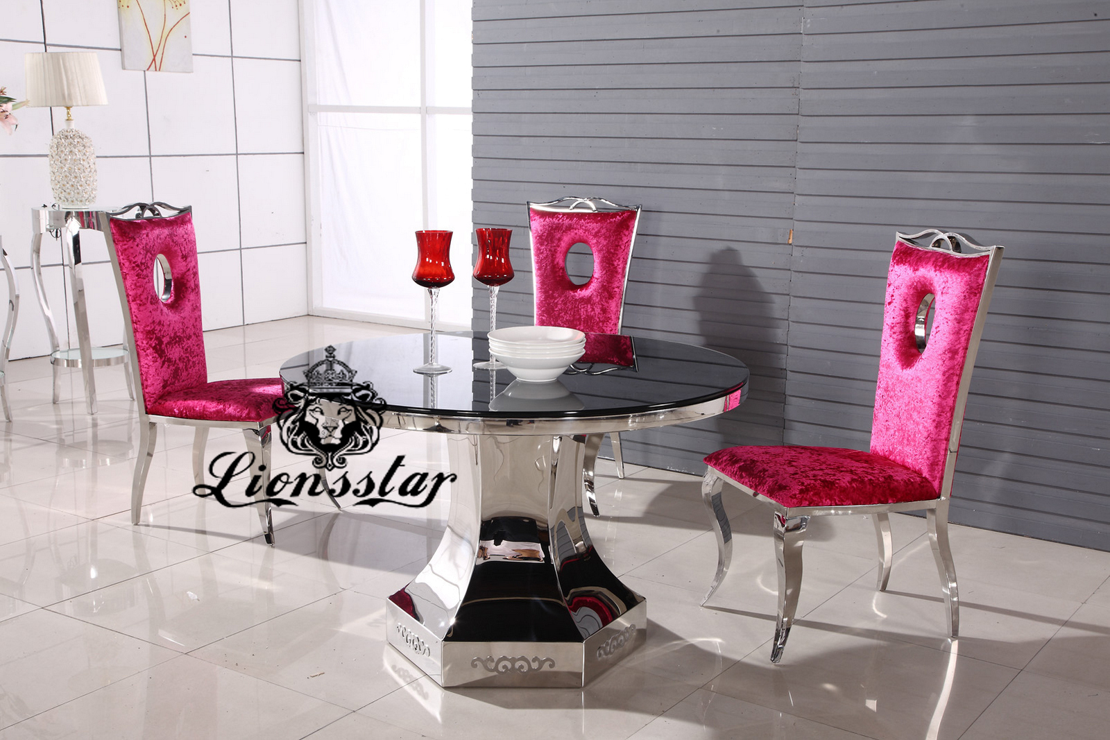 Designertisch Set Pink