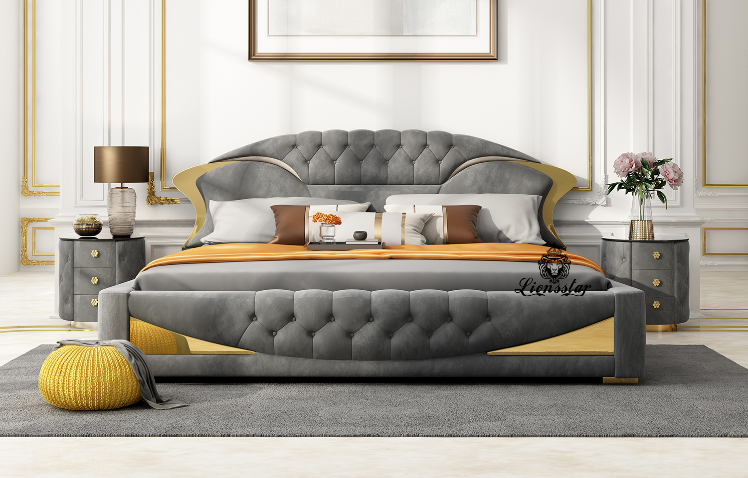 Polsterbett Luxus Designer Bett Kati