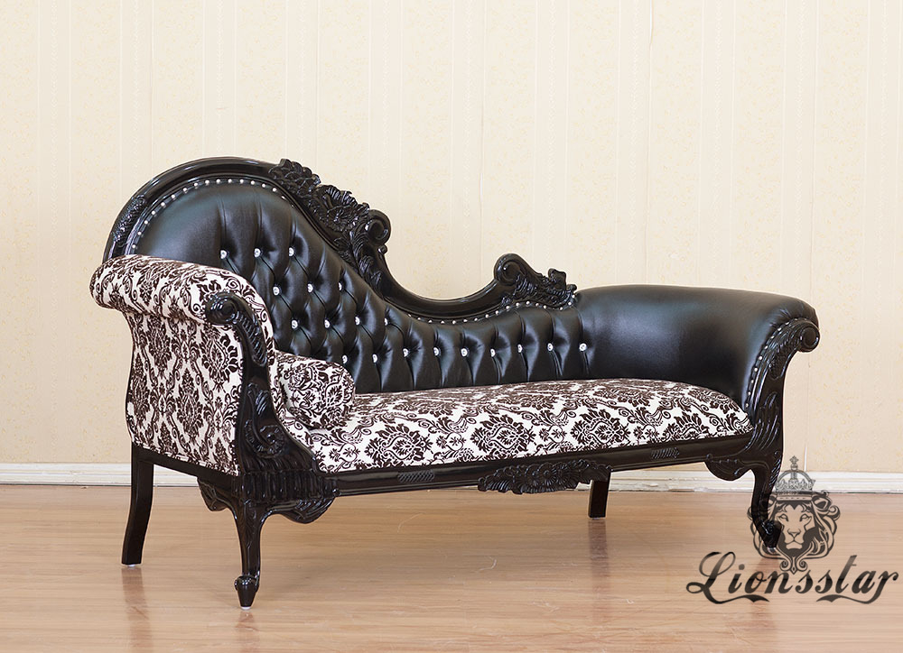 Recamiere Barock Mahagoni Holz R.110 Recamiere Barock Mahagoni Holz R.110