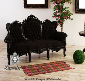 Barocksofa Luxus Schwarz