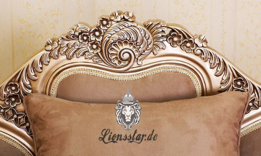 Luxus Sofa Recamiere Rococo Gold