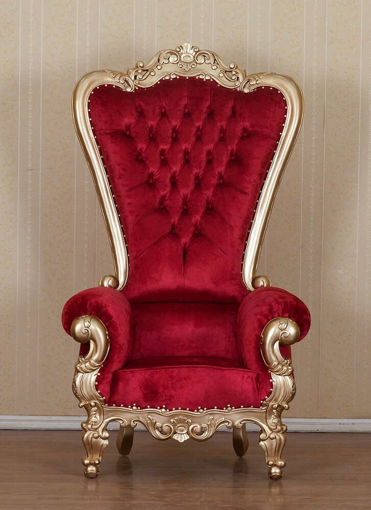 King Chair Samt Rot King Chair Samt Rot
