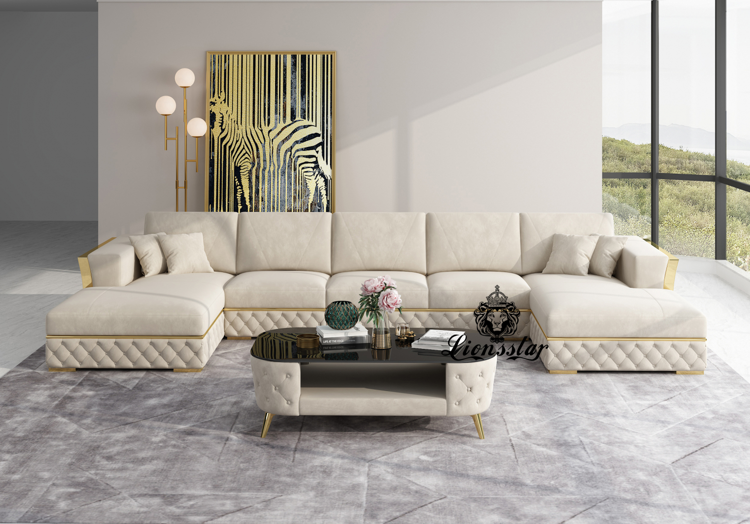 Designer Sofa Loft Style U Form 