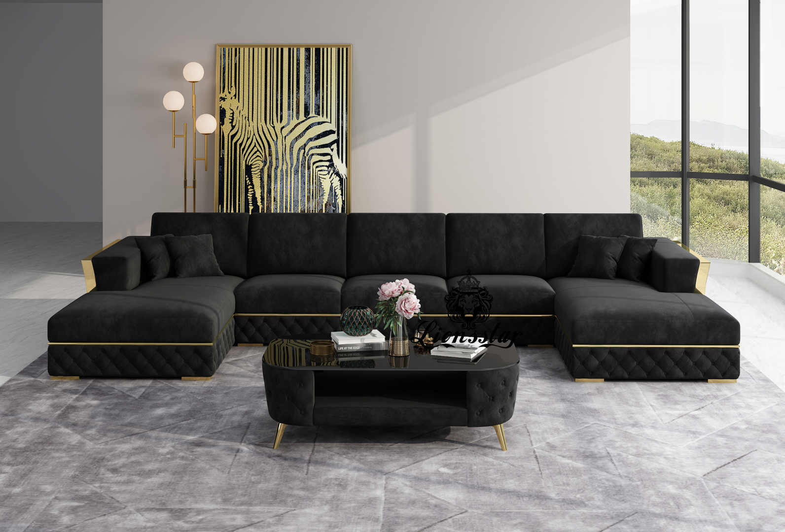 Designer Sofa Loft Style U Form 