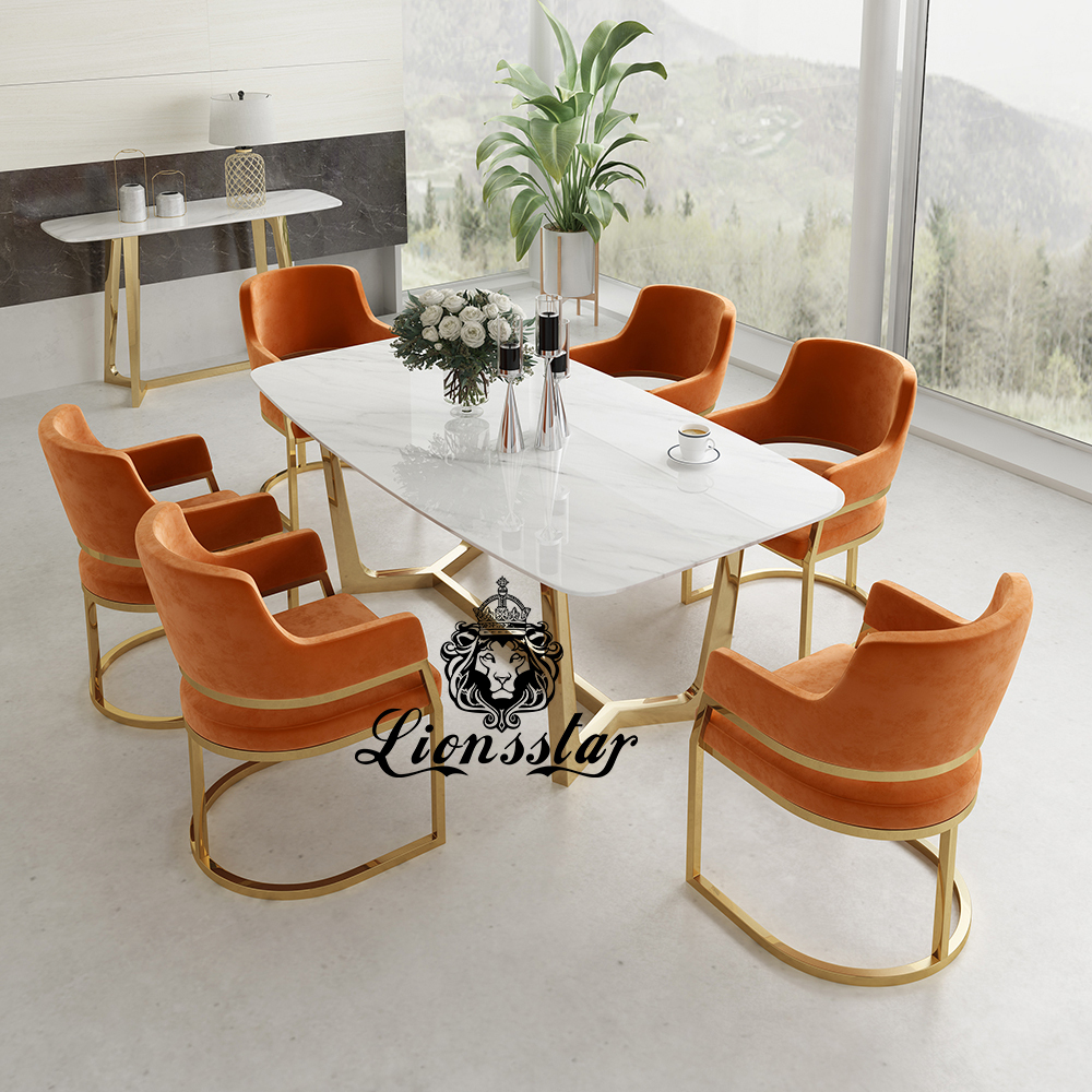 Luxus Esstisch Set Brandon Edel Metall Design Luxus Esstisch Set Brandon Edel Metall Design