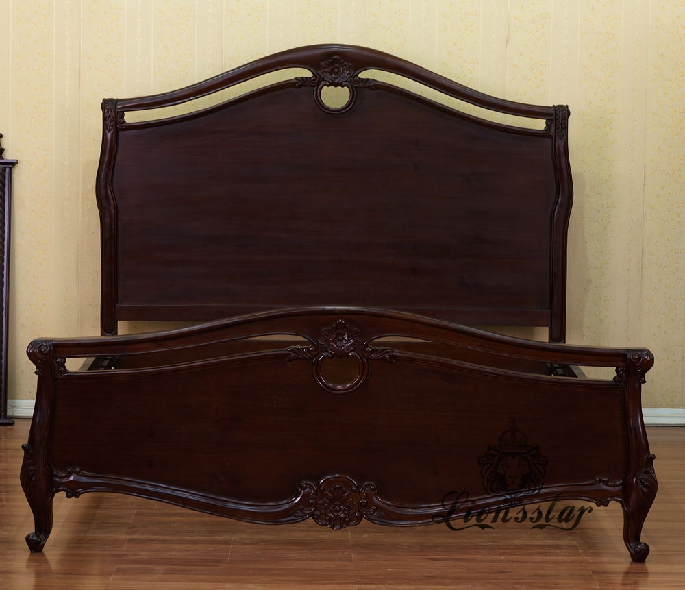 Massivholz Louis Bett Brown