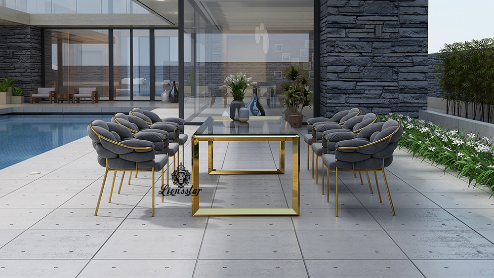 Luxus Designer Esstisch Modern Wafe