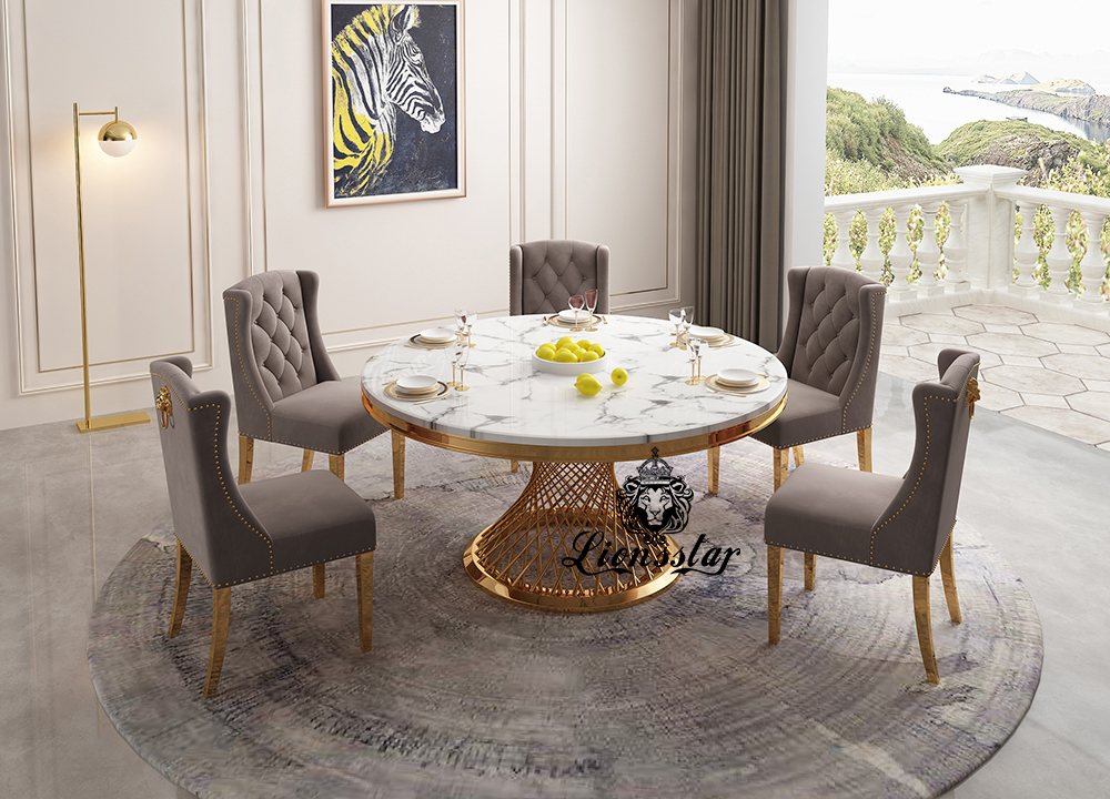 Designer Esstisch Set Golden Spirit Designer Esstisch Set Golden Spirit