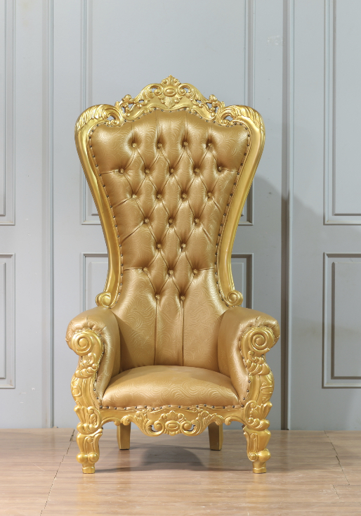 King Chair Luxus Gold Flower