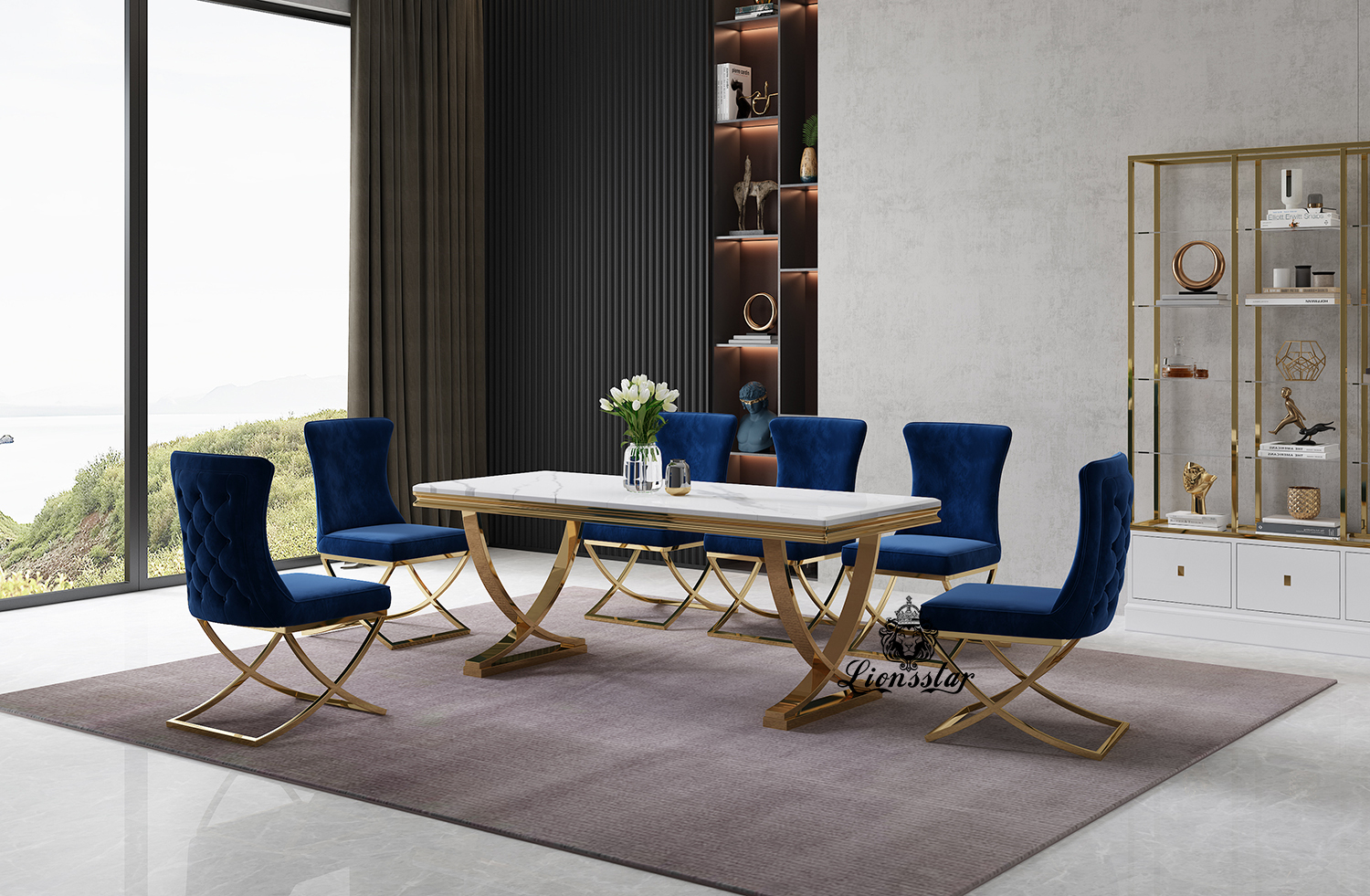 Luxus Esszimmer Stuhl Light Loft Chromsilber