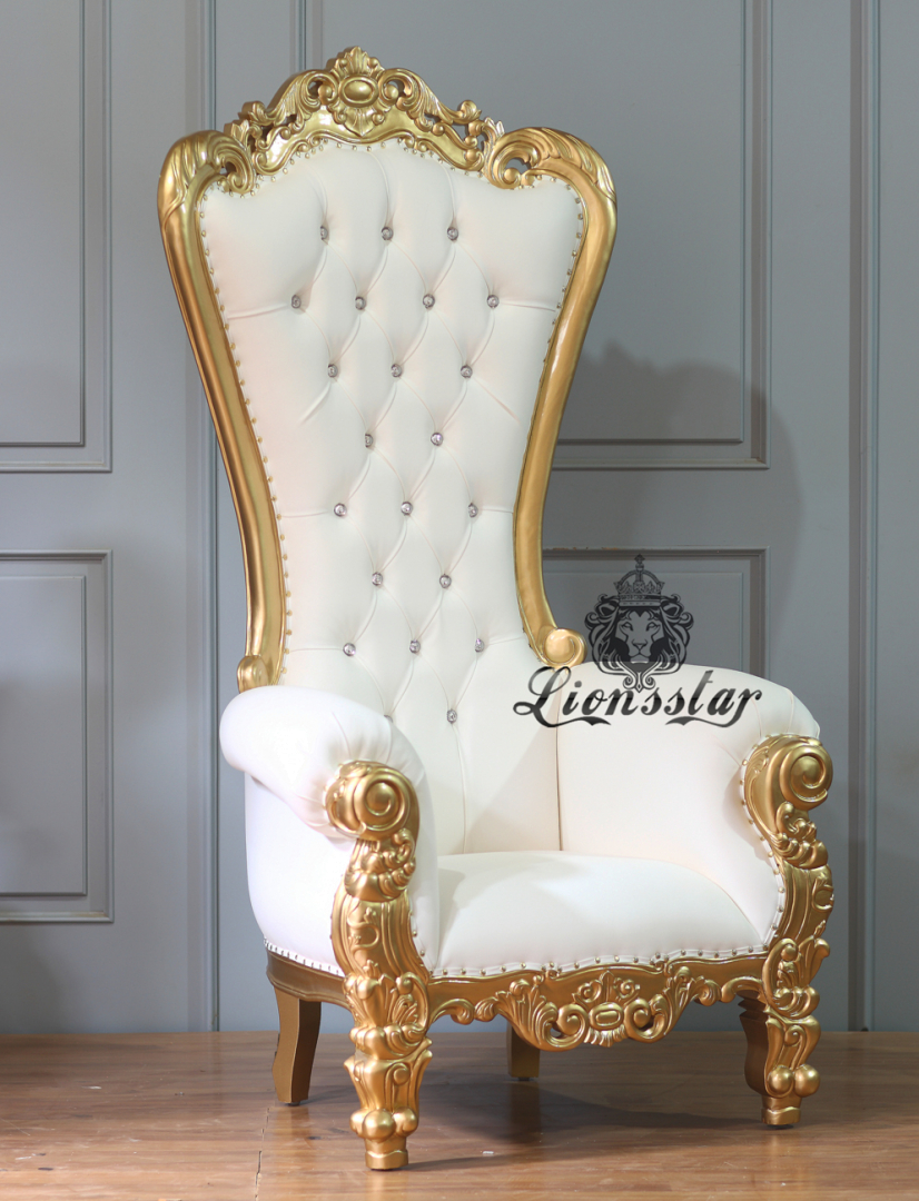 King Chair Weiss Gold 