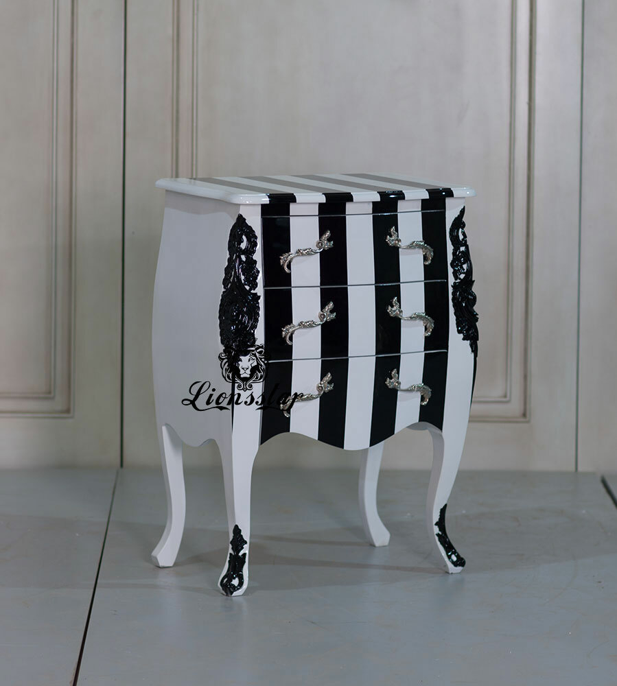 Nachtschrank Barock Streifen Nachtschrank Barock Streifen