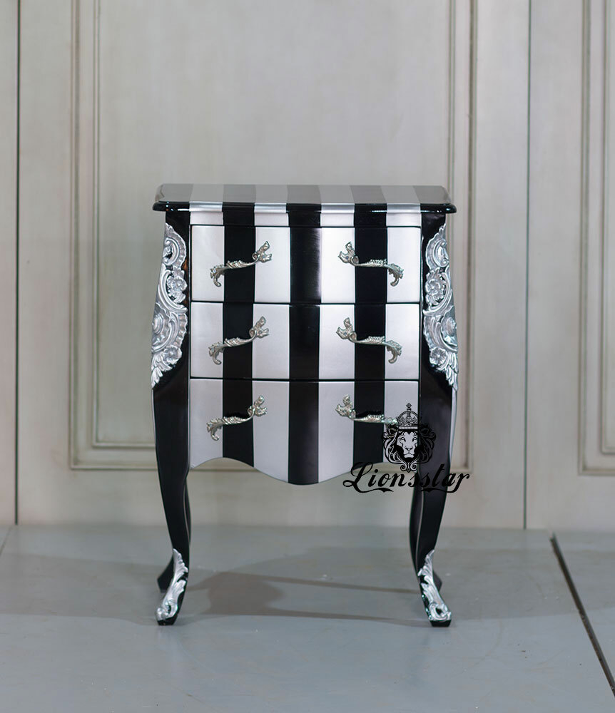 Nachtschrank Barock Streifen Nachtschrank Barock Streifen