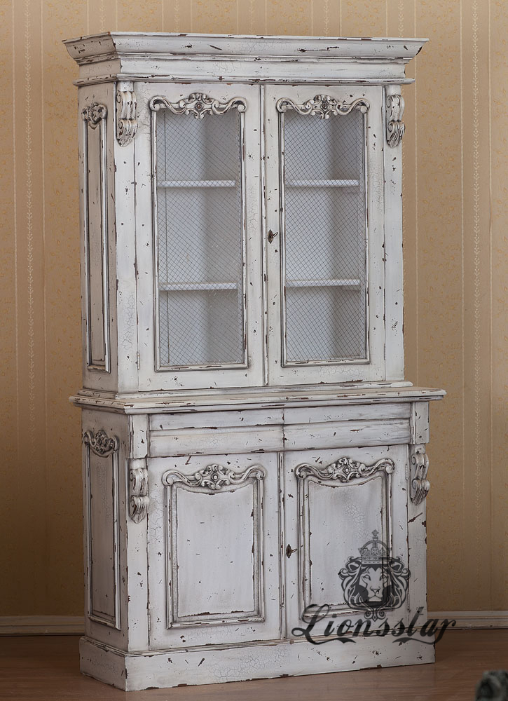 Barockstil Vitrine Shabby Chic