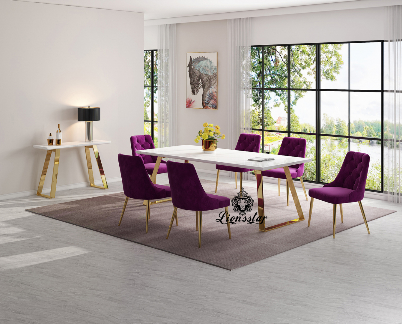 Luxus Designer Esstisch Set Ashley Luxus Designer Esstisch Set Ashley