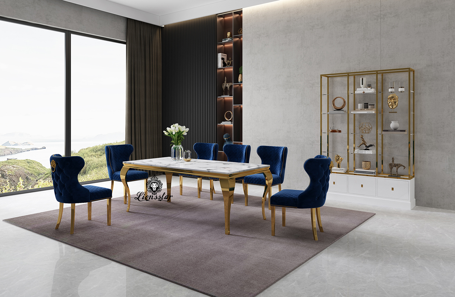 Luxus Designer Esstisch Leonis Aurum II