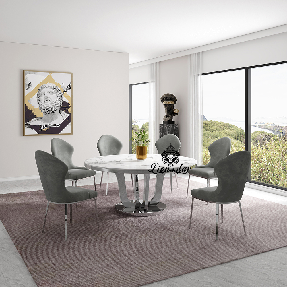 Designer Esstisch Silver Lotus