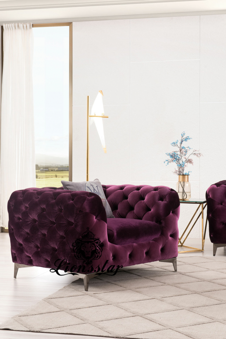 Designer Luxus Sofa Set purpur