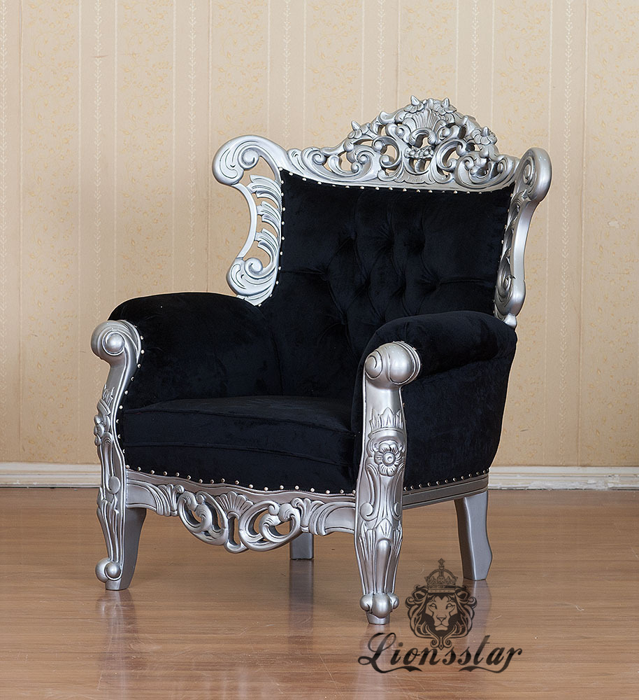 Thronstuhl Barock Silber Thronstuhl Barock Silber