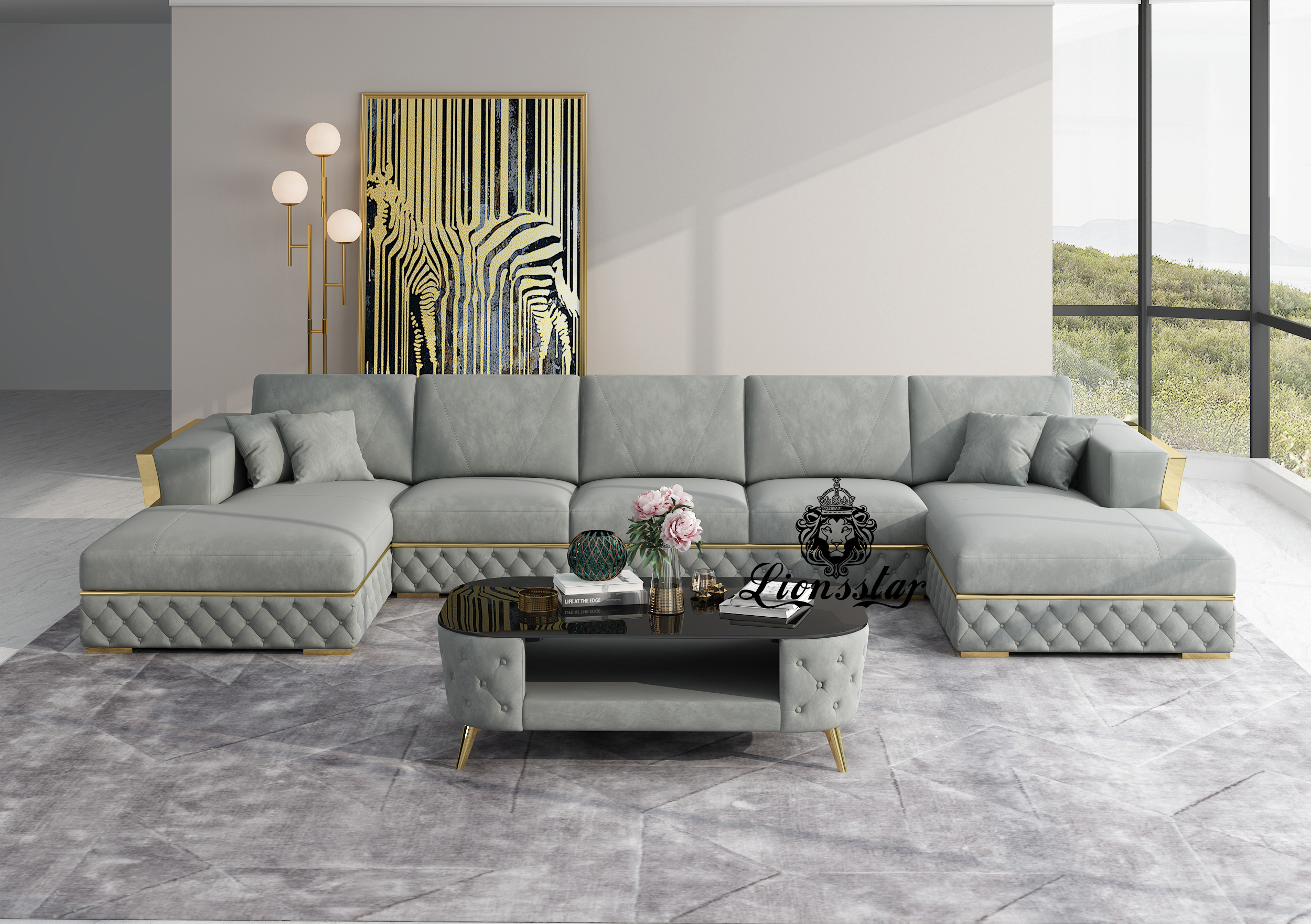 Designer Sofa Loft Style U Form Lionsstar GmbH