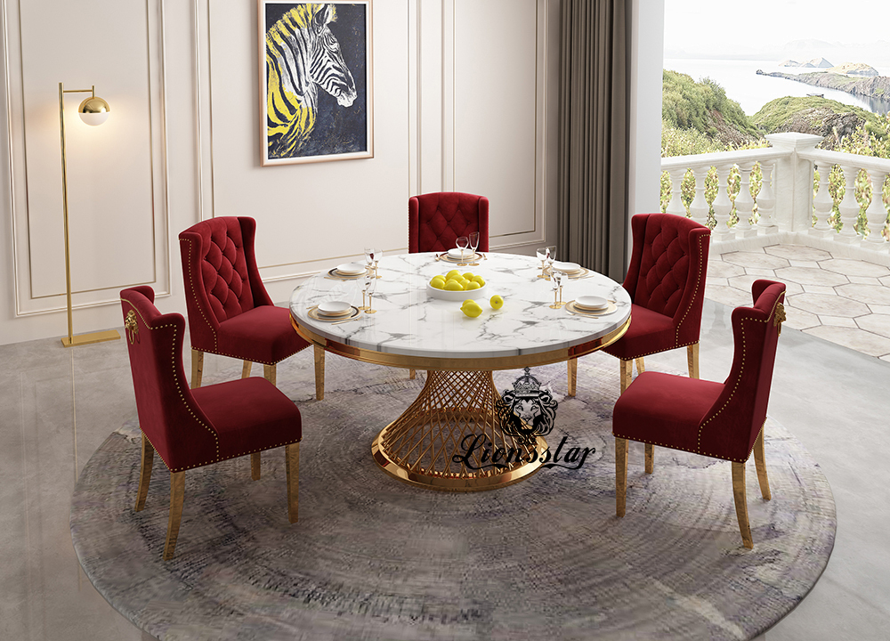 Designer Esstisch Set Golden Spirit Designer Esstisch Set Golden Spirit