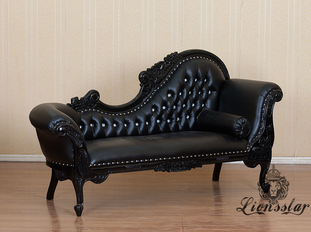 Recamiere Barock Mahagoni Holz R.128