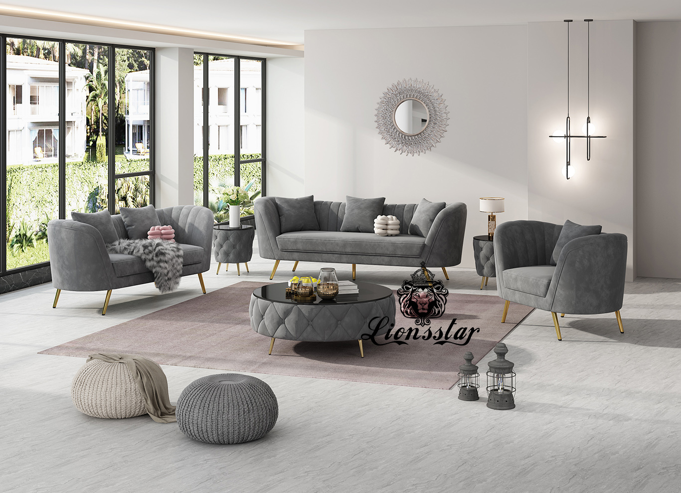Luxus Designer Sofa Set Boston