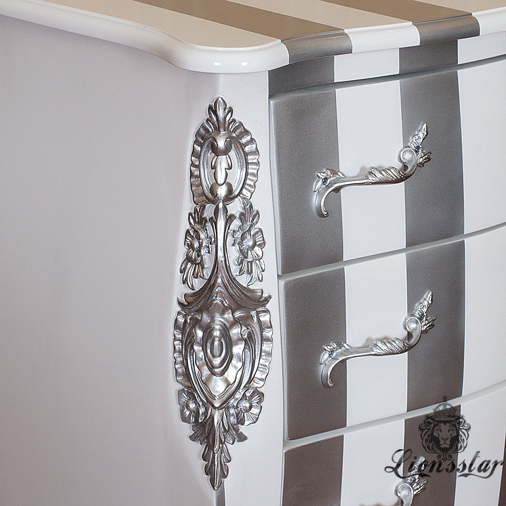 Nachtschrank Barock Streifen Nachtschrank Barock Streifen