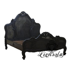 Shabby Louis Bett Schwarz