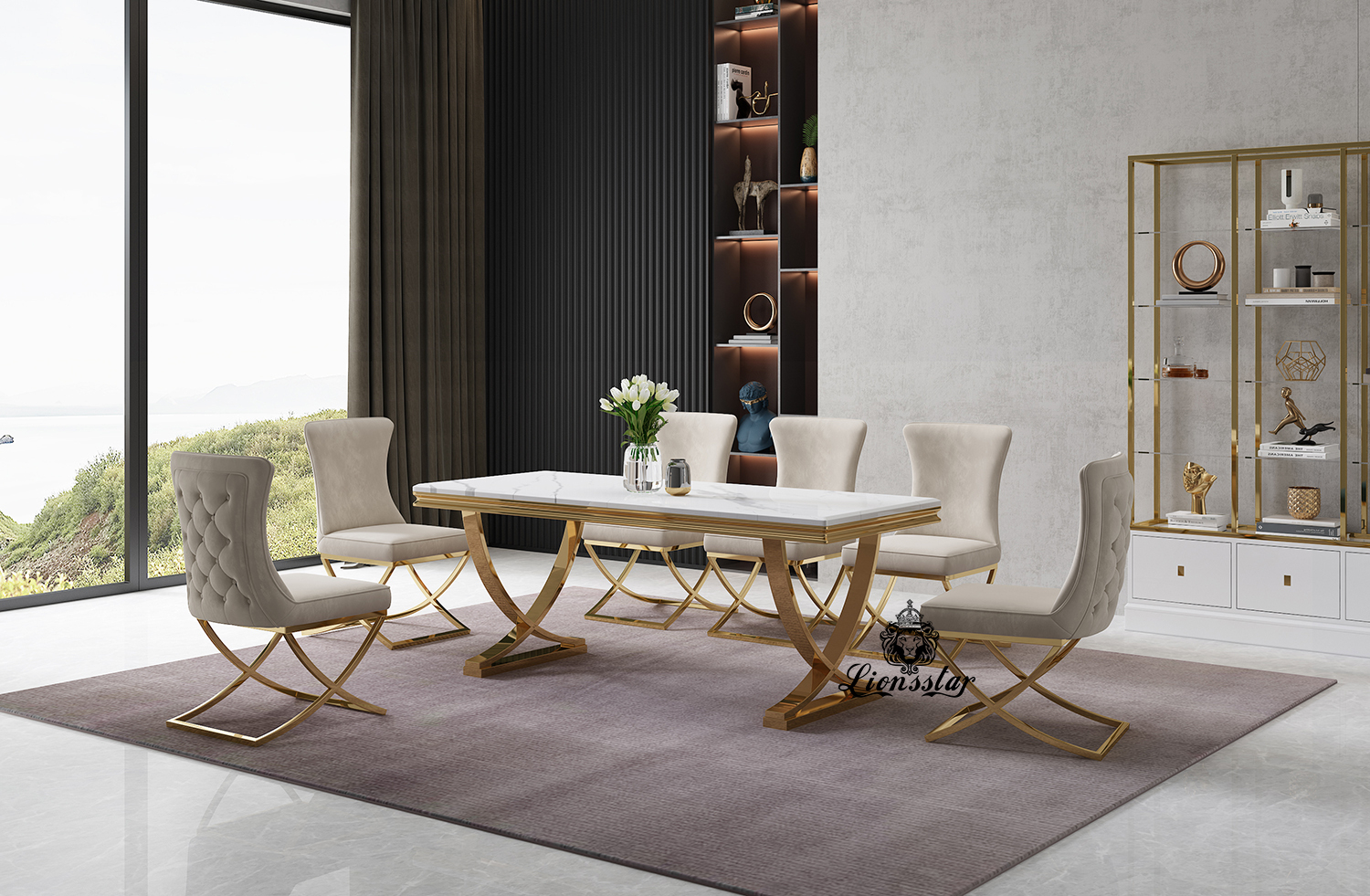 Luxus Esstisch Next Design Golden Black 