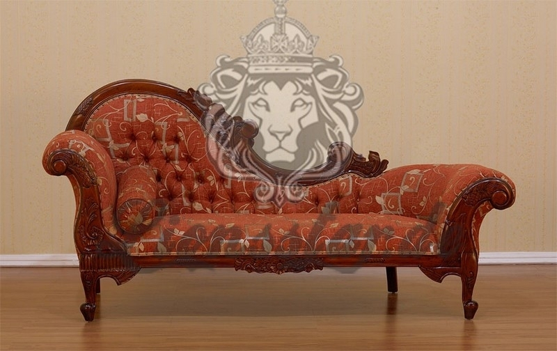 Luxus Sofa Recamiere Rococo Stil Rot