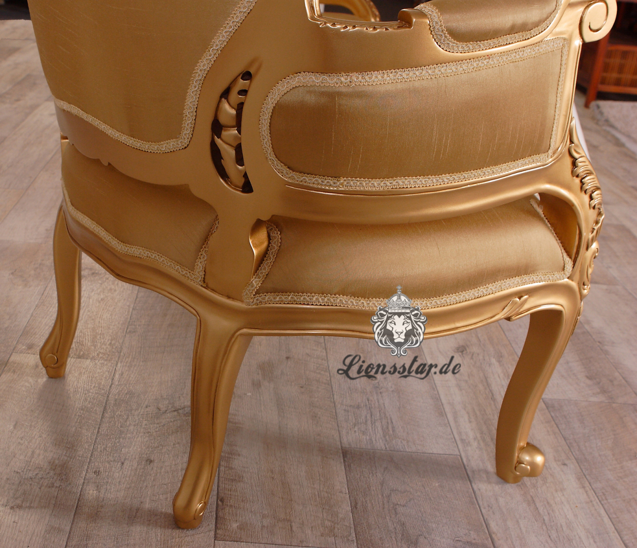 Stuhl Samt Gold
